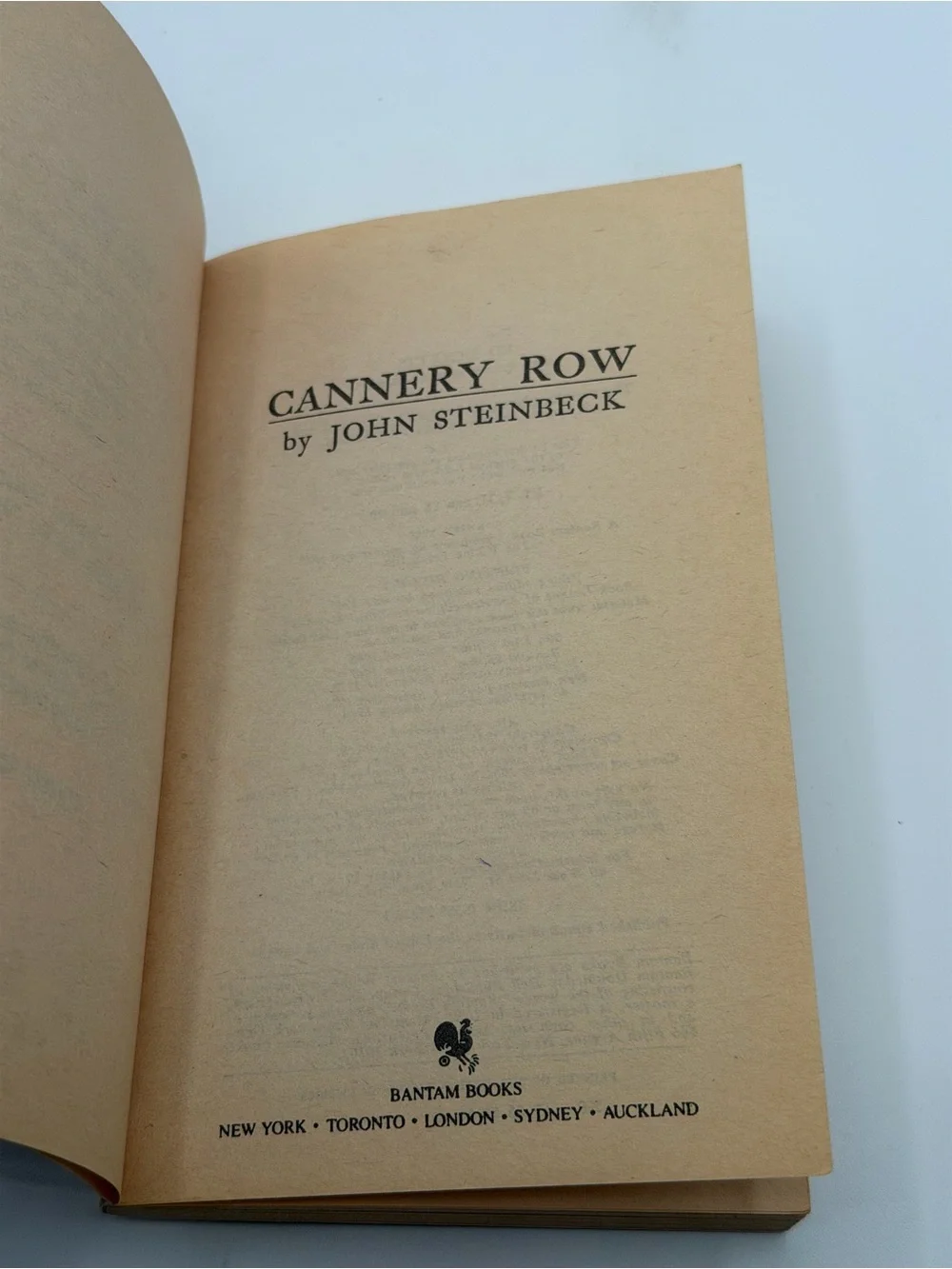 Cannery Row by John Steinbeck Vintage Paperback Book 1988